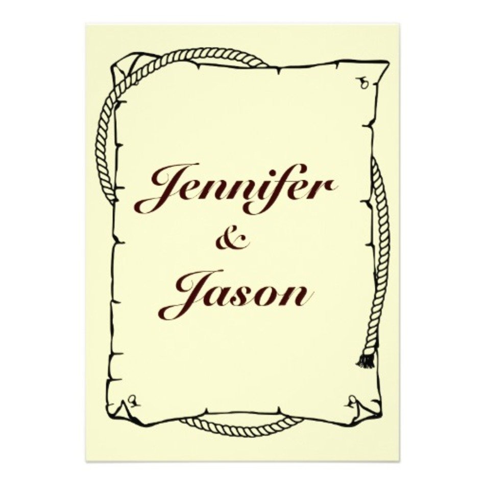 Western Wedding Invitation Clip Art
