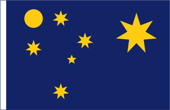Blue Flag With Gold Stars