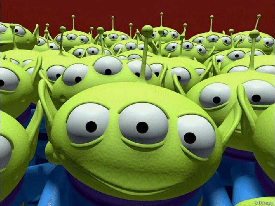 clipart of the lots of the green aliens from the toy story