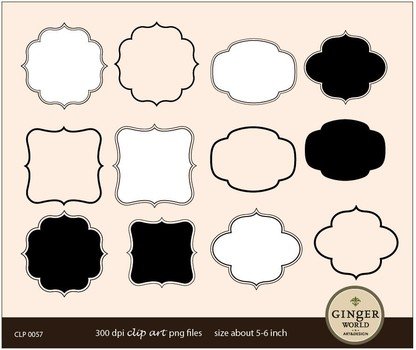 Label Frame Clip Art N3