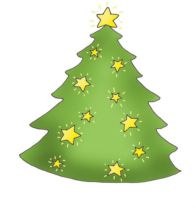 Christmas Tree Star Clip Art N3