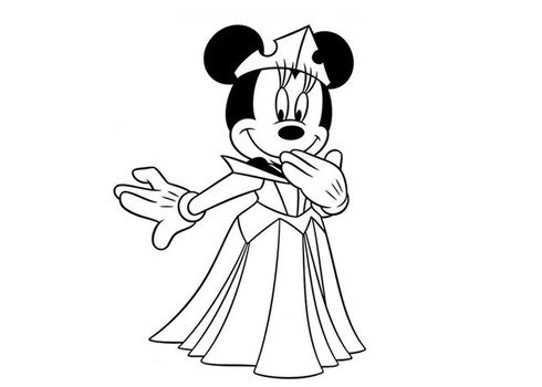 Minnie Mouse Princess Coloring Pages N2