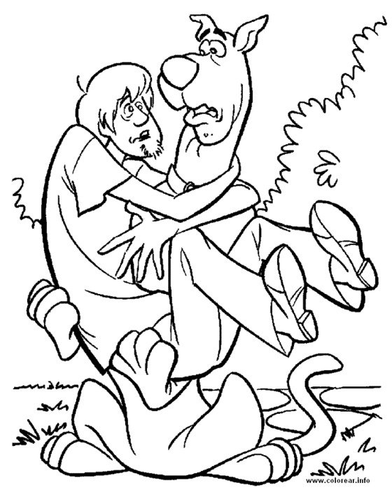 coloring page with Scooby Doo