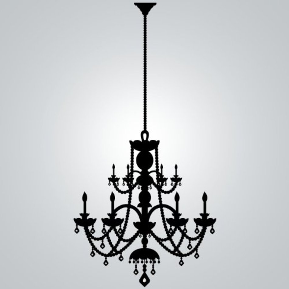 Chandelier Silhouette Wall Art