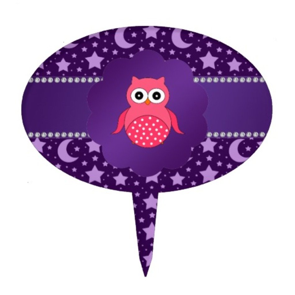 Purple Cute Owl Art
