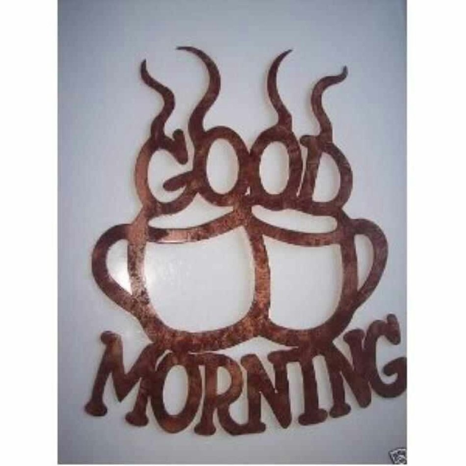 Coffee Cup Metal Art For Kitchen Walls
