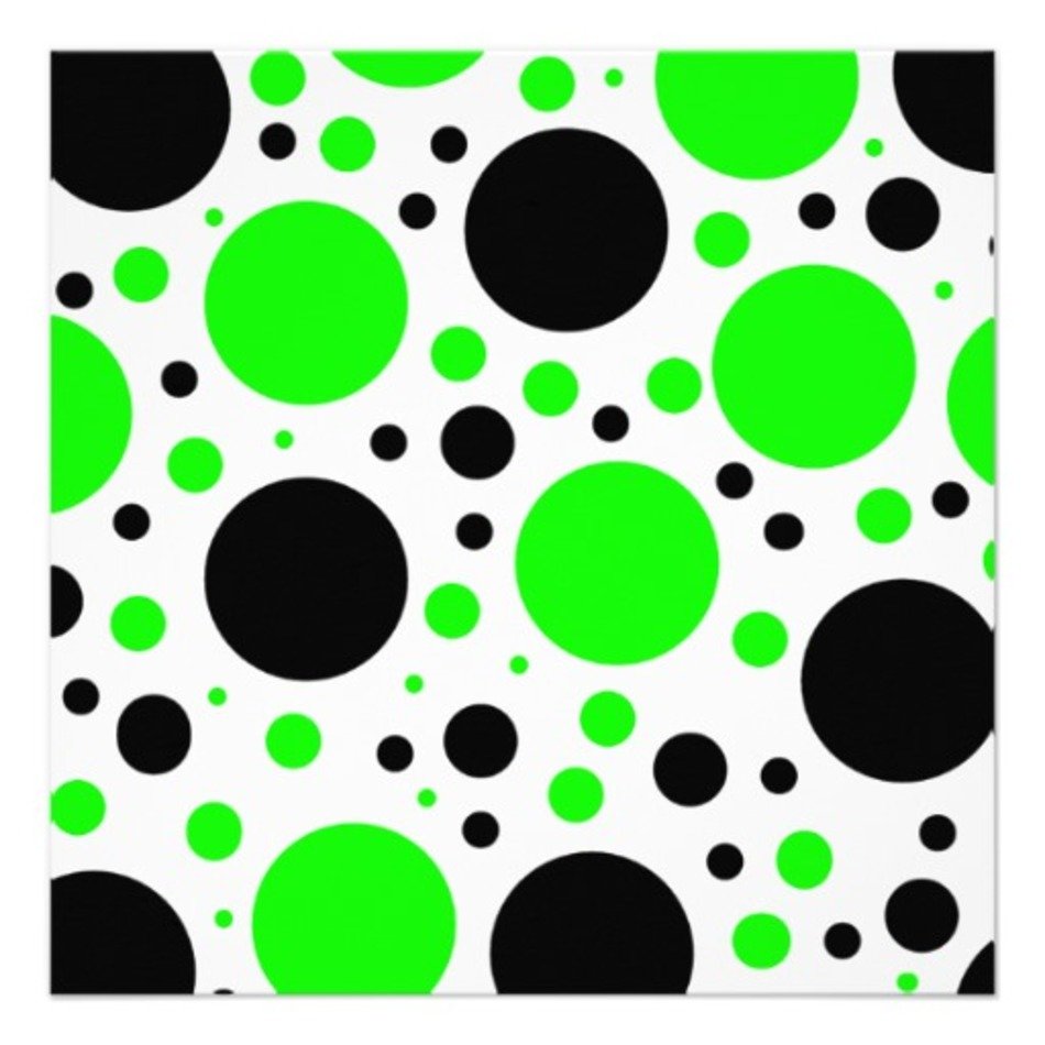 Lime Green Polka Dots