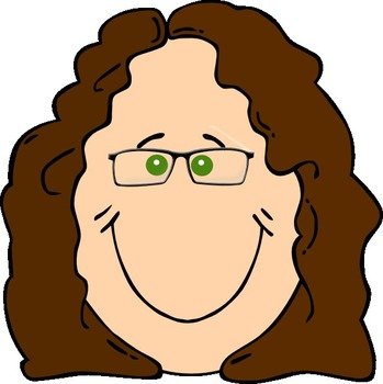 Cartoon Woman Faces With Glasses