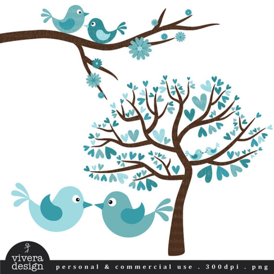 Wedding Love Birds Clip Art N9