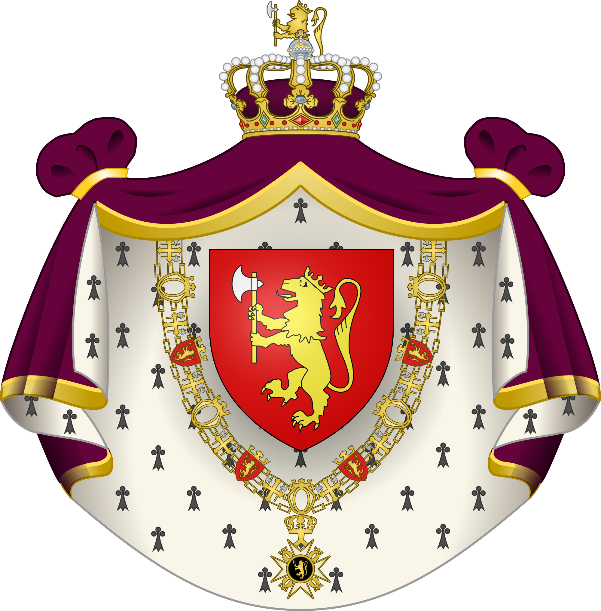 Norway Coat Of Arms on a white background free image download