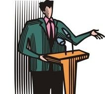 Speaker At Podium clipart