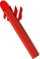Red Crayon Clip Art N10