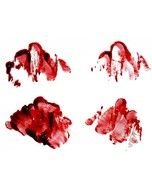 Transparent Bloody Handprint Smear drawing