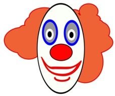 Cartoon Clown as a graphic image