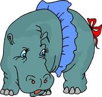 Cartoon Hippo Clip Art N8