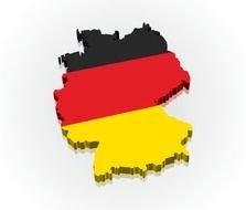 Germany Flag Map N2