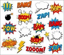 Superhero Comic Book Clip Art N3