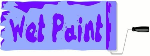 purple lettering on a light purple background