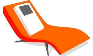 cell phone on orange folder, drawing
