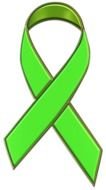 isolated green ribbon