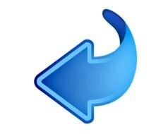 left blue arrow on a black background