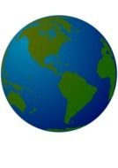 clipart of isolated globe
