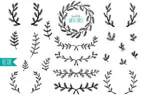 clipart of the winter laurels