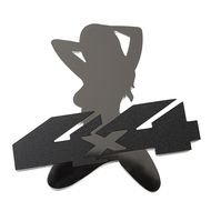 car logo on a background of a female silhouette