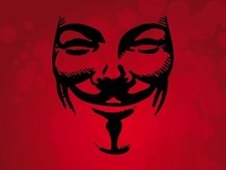 Guy Fawkes Mask Vector drawing