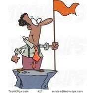 Top Of Mountain Cartoon Flag Clip