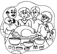 Thanksgiving Family Coloring Pages