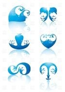 water patterns on a white background