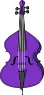 purple violin on a white background