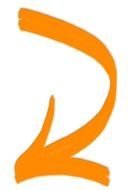 clipart of the orange Curved Arrow