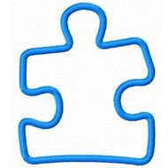 Autism Puzzle Piece blue drawing