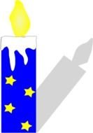 Winter Holiday Candles Clip Art