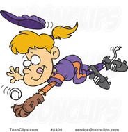 Cartoon Playing Catch