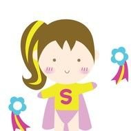 Girl Superhero Clip Art N17
