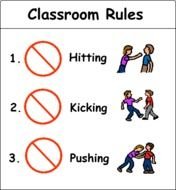 Classroom Rules 1-3 drawing