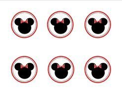 Minnie Mouse Cupcake Topper Template