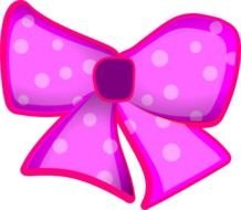 Pink Hair Bow Clip Art N13