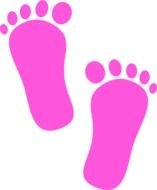 pink footprints