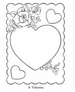 Valentines Day card Coloring Pages drawing