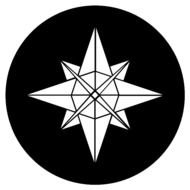 White Star at black background