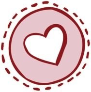 Heart in circle clipart