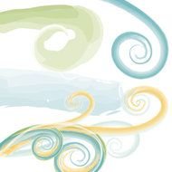 Green Swirls Border Clip Art N3