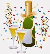 New Years Eve Champagne Clip Art