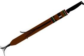 Colombian Machete By Cuervo In A Sheath