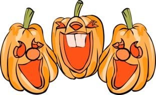 funny pumpkins as a picture for clipart