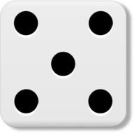 Dice 5 Clip Art